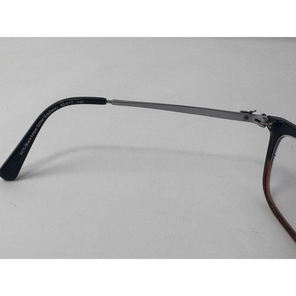 Coach Eyeglass Frames HC6107 52-17-140 Black Amber Glitter Gradient 5475